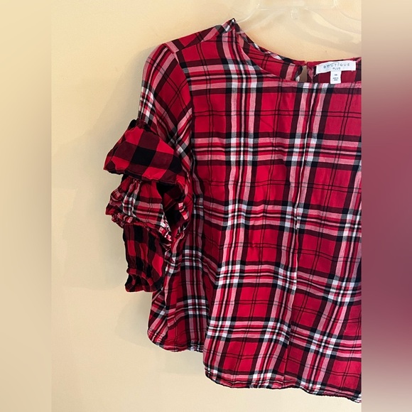 Plus Classic Plaid Shirt Size 3X, perfect Christmas picture shirt! - Picture 3 of 7